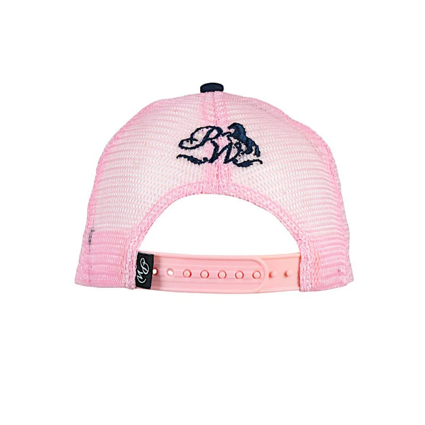Pure Western Kid's Alesia Trucker Cap - Navy/Pink - Image 2