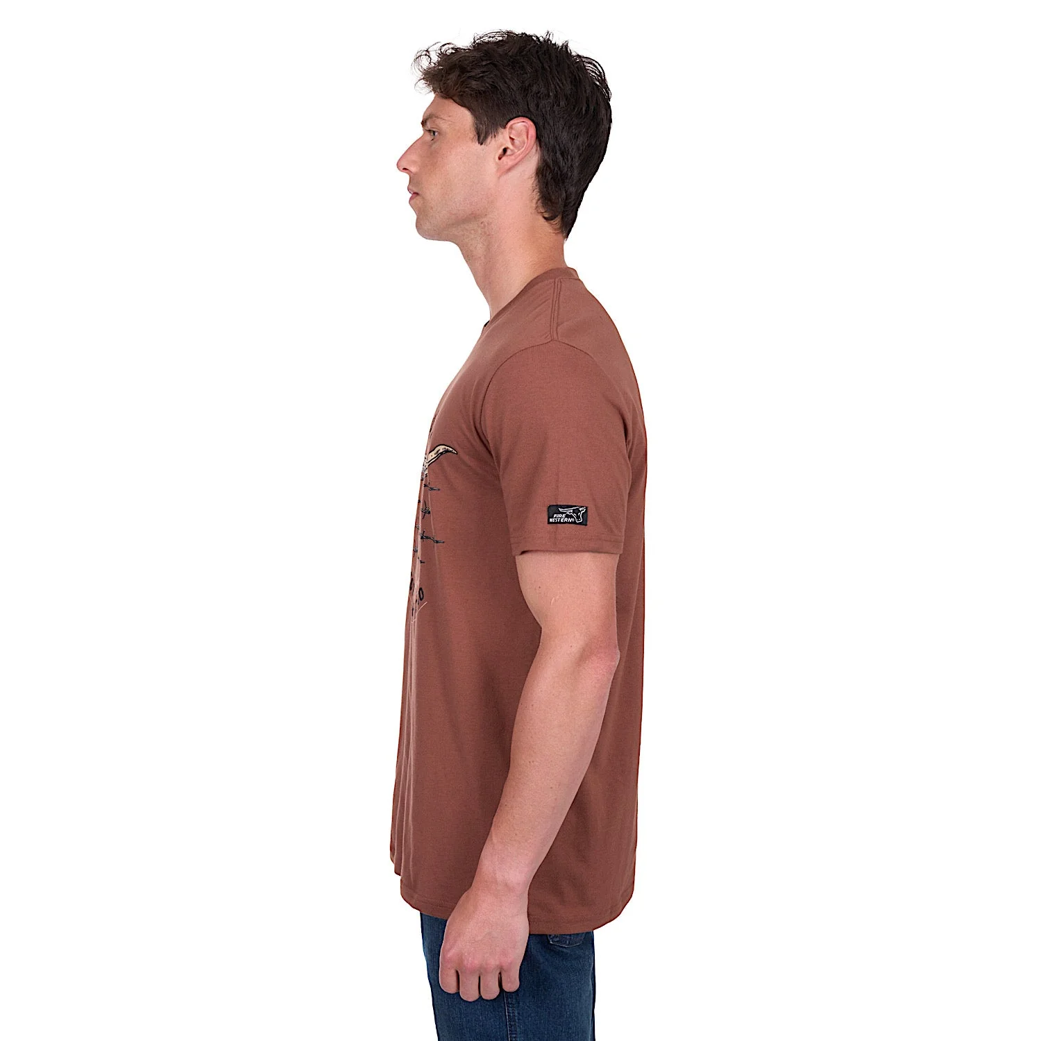 Pure Western Men's Frank Tee - Rust - Image 3
