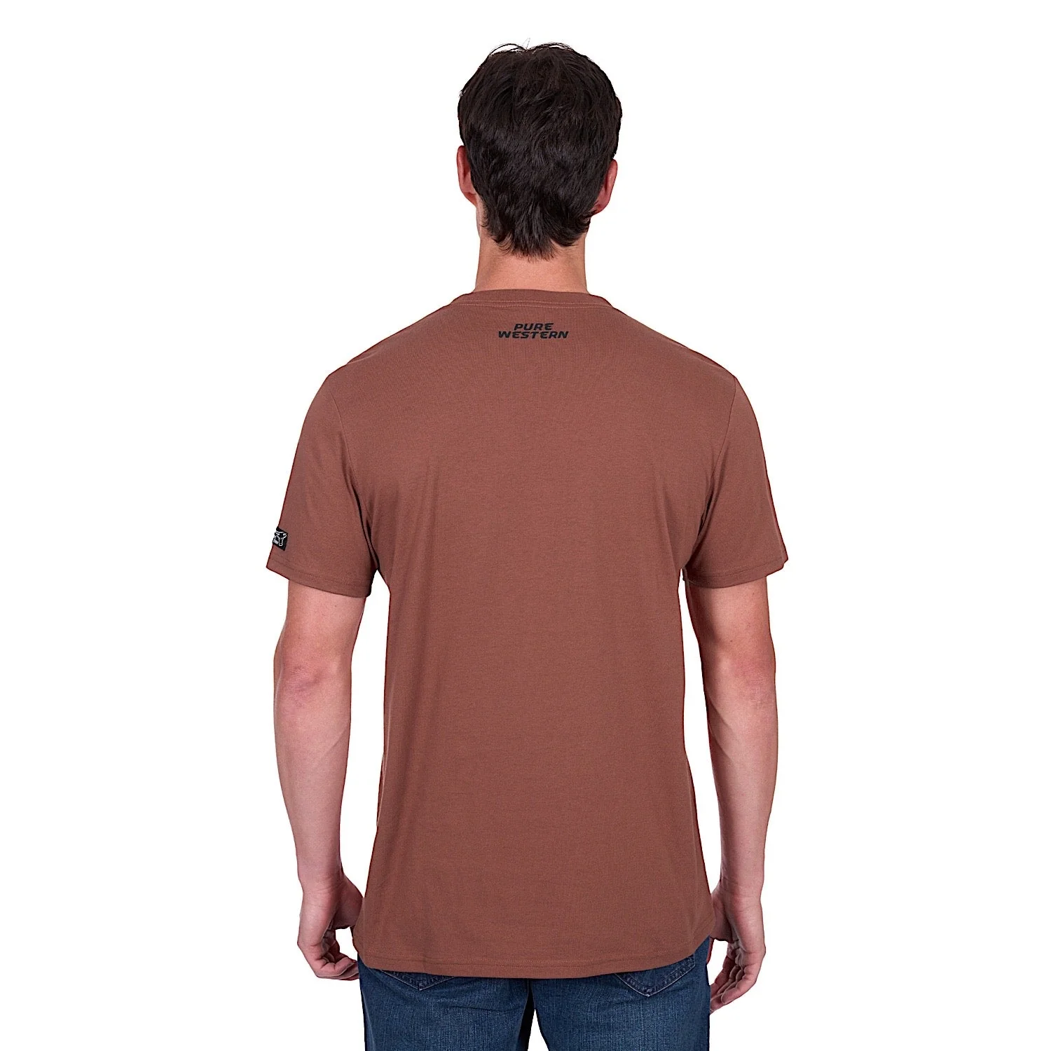Pure Western Men's Frank Tee - Rust - Image 4