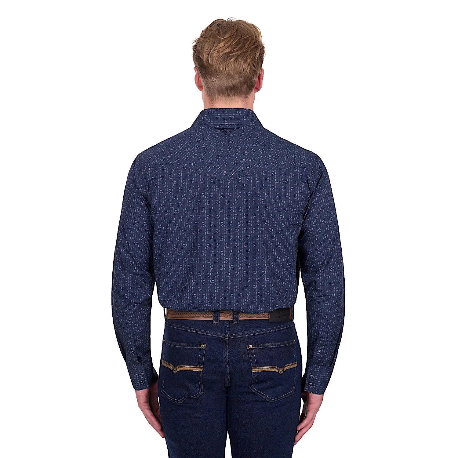 Pure Western Men's Marc Shirt - Navy/Multi - Image 4