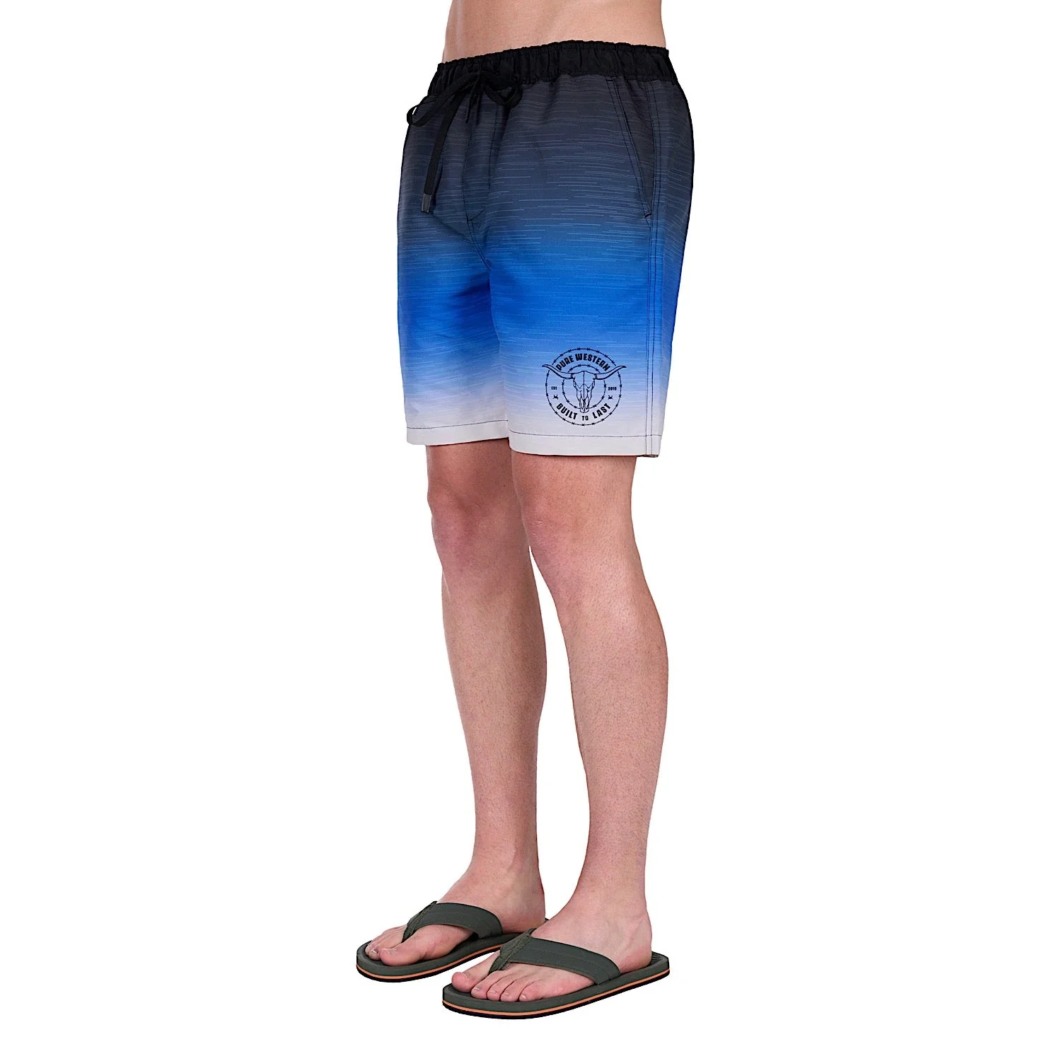 Pure Western Men's Phillip Boardshort - Black/Royal - Image 2