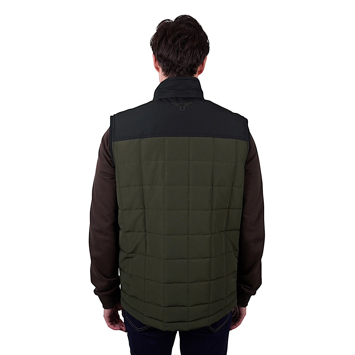 Pure Western Men's Ralph Reversible Vest - Green/Black - Image 4