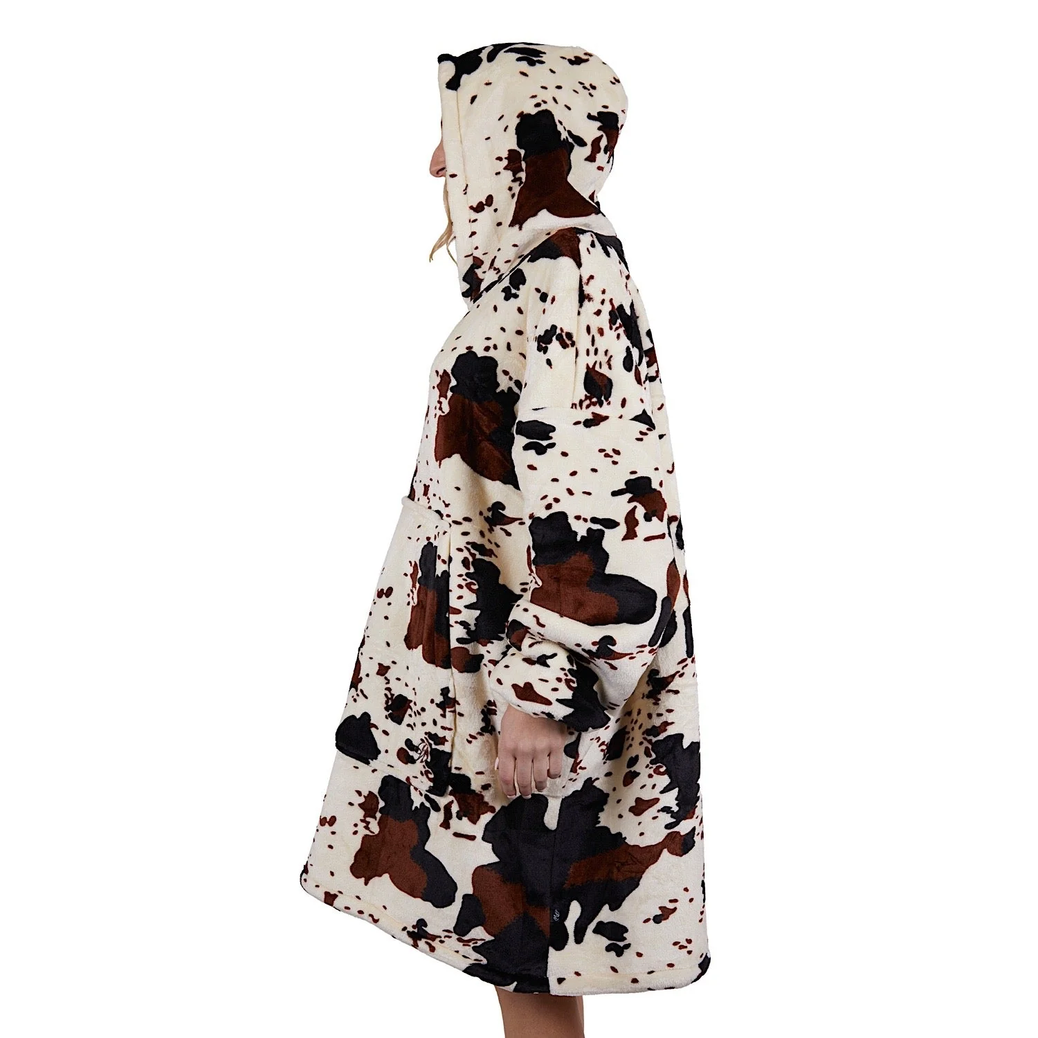 Pure Western PW Cow Print Snuggle Hoodie Multi - Image 5