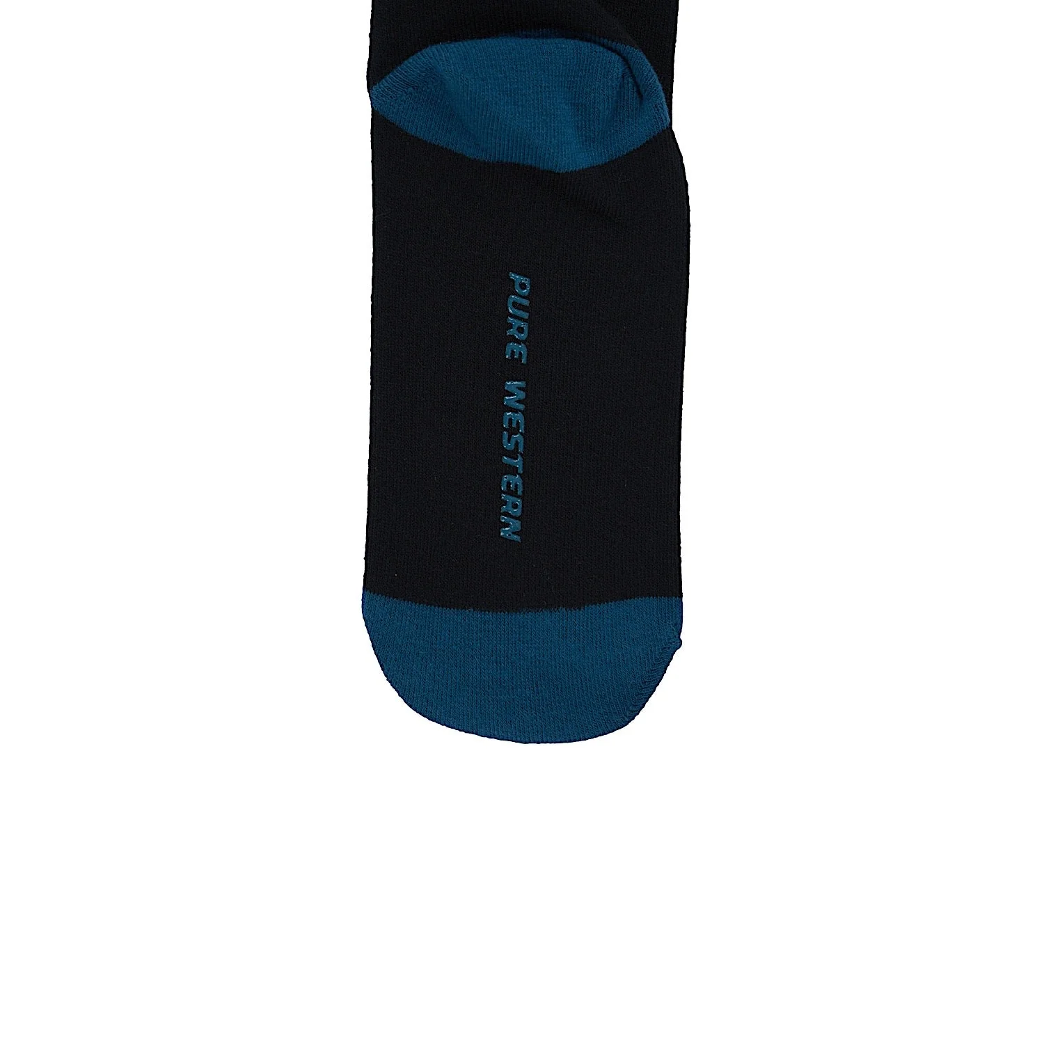 Pure Western Kid's Crew Socks (Twin Pack) - Black/Teal - Image 2