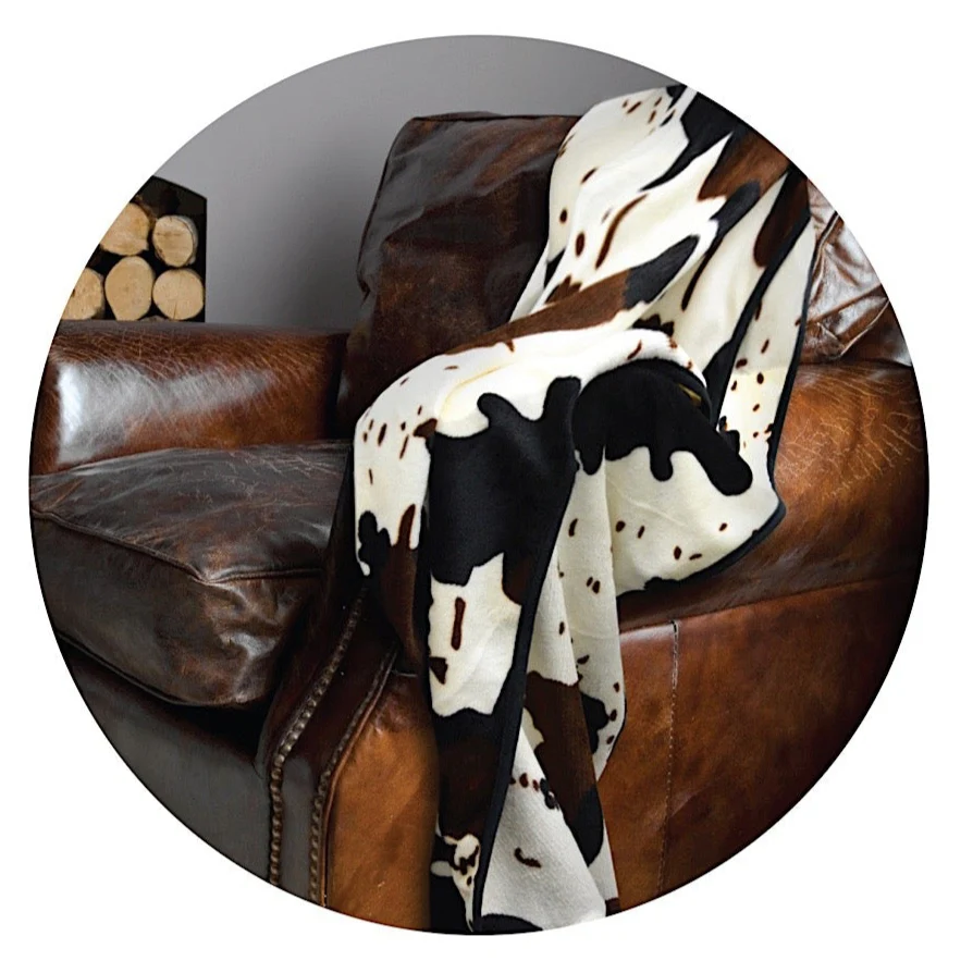 Pure Western Snuggle Rug Cow Pattern PCP1910SNU - Image 2