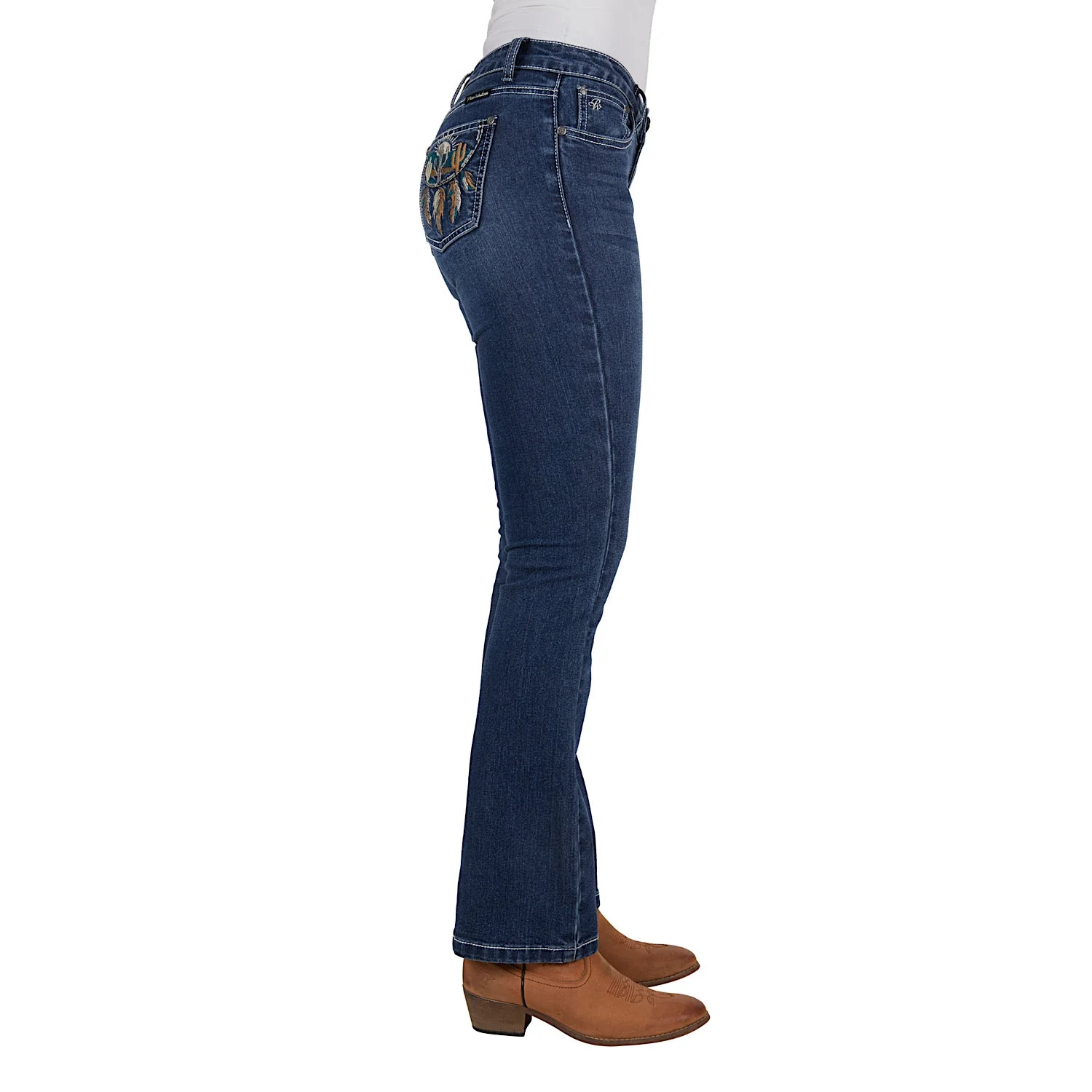 Pure Western Women's Alba Boot Cut Jean 32" Leg Indigo - Image 3