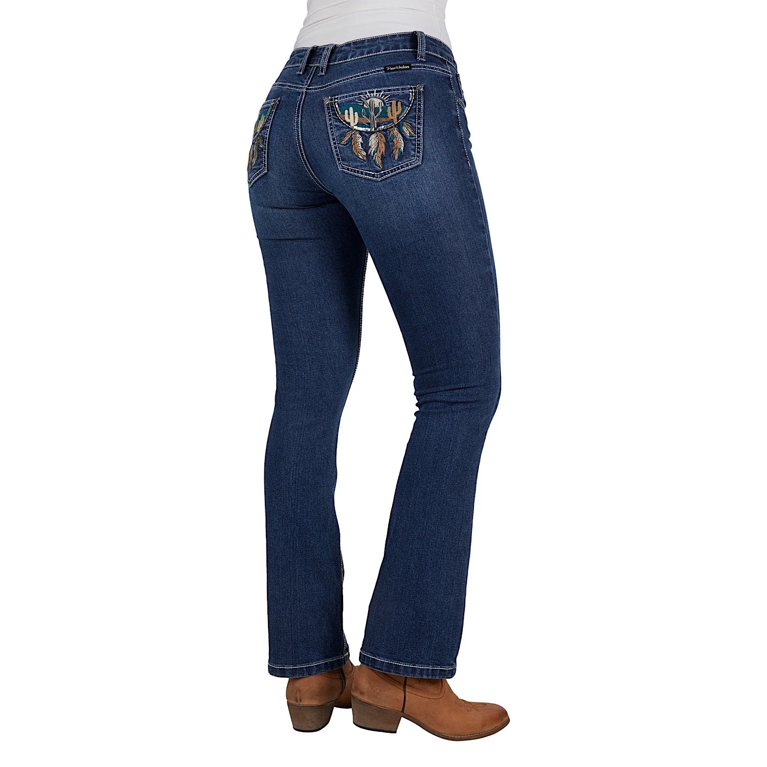 Pure Western Women's Alba Boot Cut Jean 32" Leg Indigo - Image 4