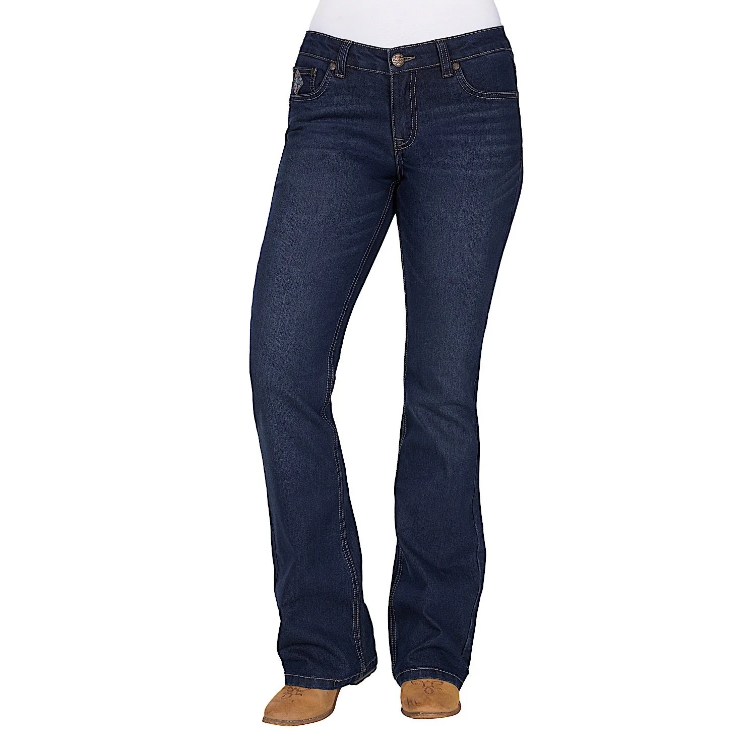 Pure Western Women's Ana Boot Cut Jean 34L - Evening Sky - Image 2