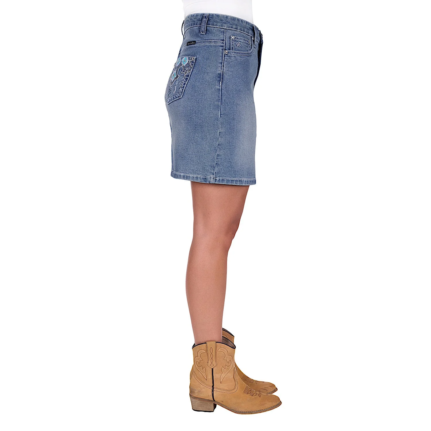 Pure Western Women's Bailey Denim Skirt - Summer Sky - Image 3