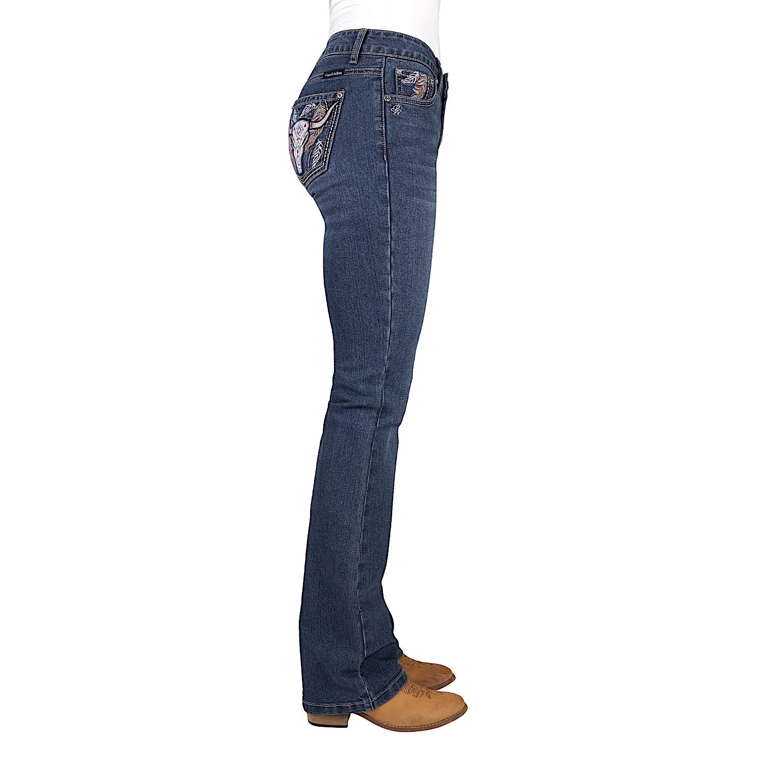 Pure Western Women's Bec Boot Cut Jean 34" leg - Indigo - Image 3