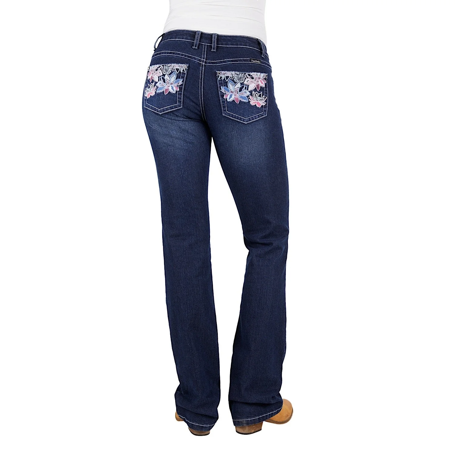 Pure Western Women's Carole Relaxed Rider Jean-Dark Wash