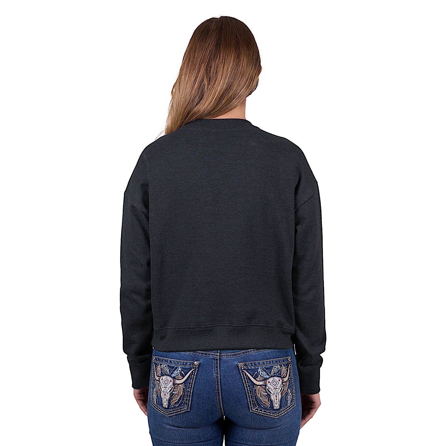 Pure Western Women's Clara Crew - Charcoal Marle - Image 2