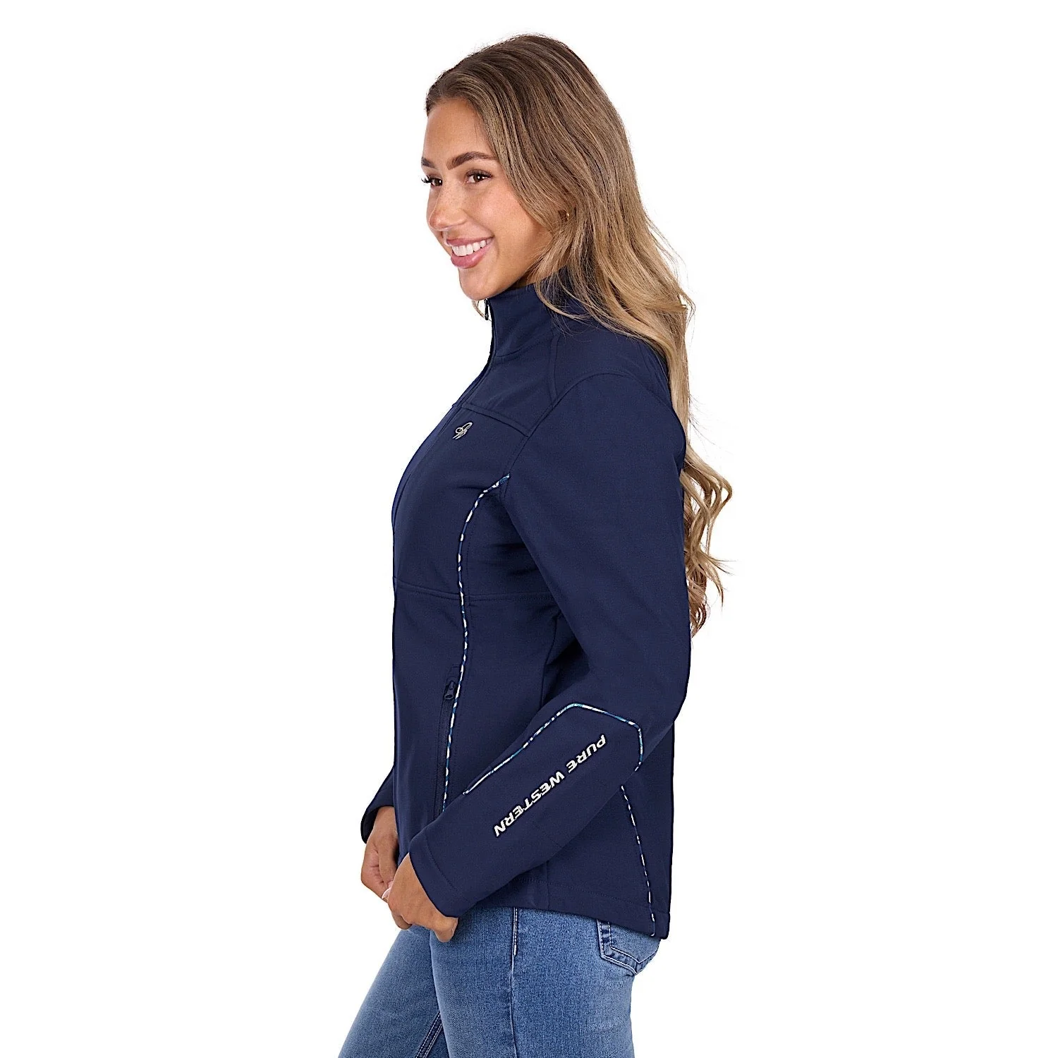 Pure Western Women's Corine Softshell Jacket - Navy - Image 3