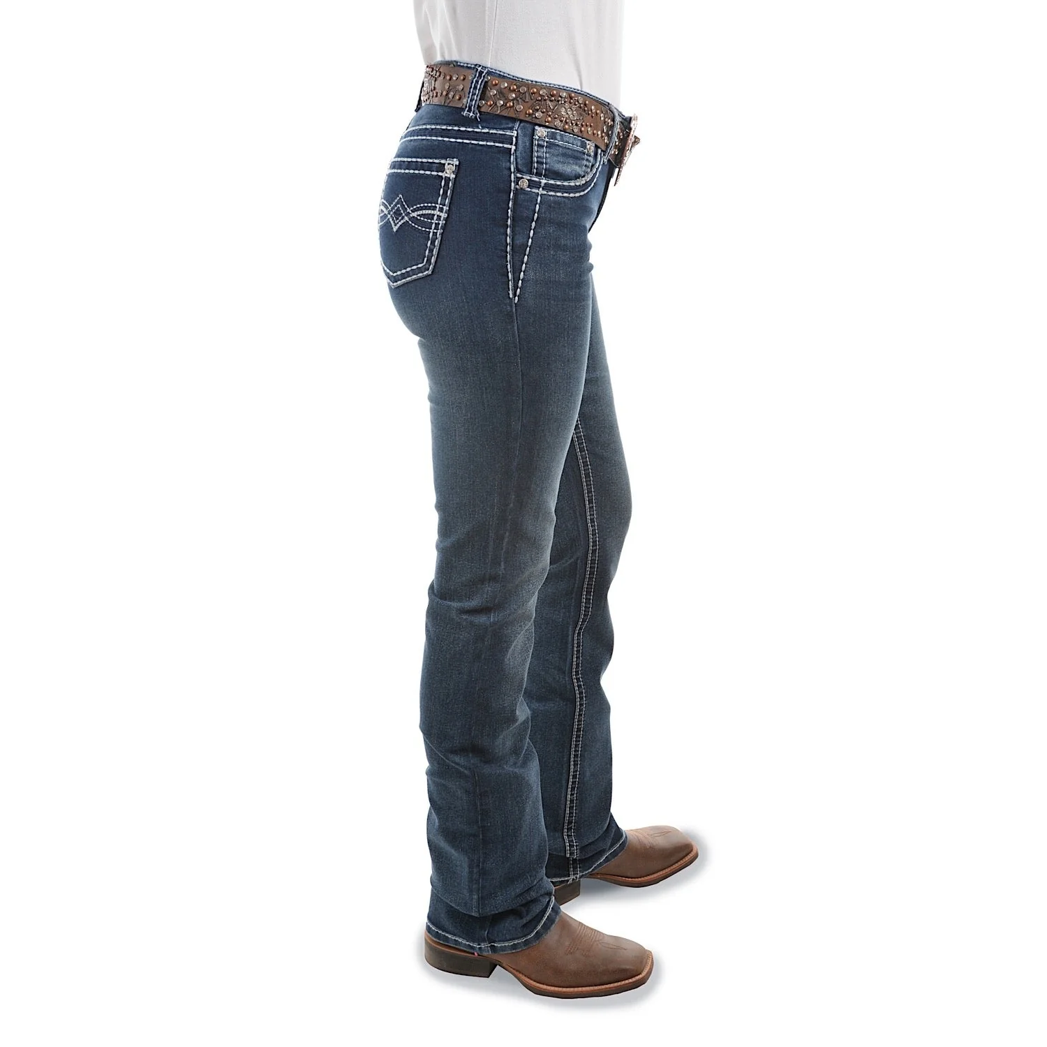 Pure Western Women's Dakota Relaxed Rider Boot Cut Jean 36 Leg Midnight - Image 2