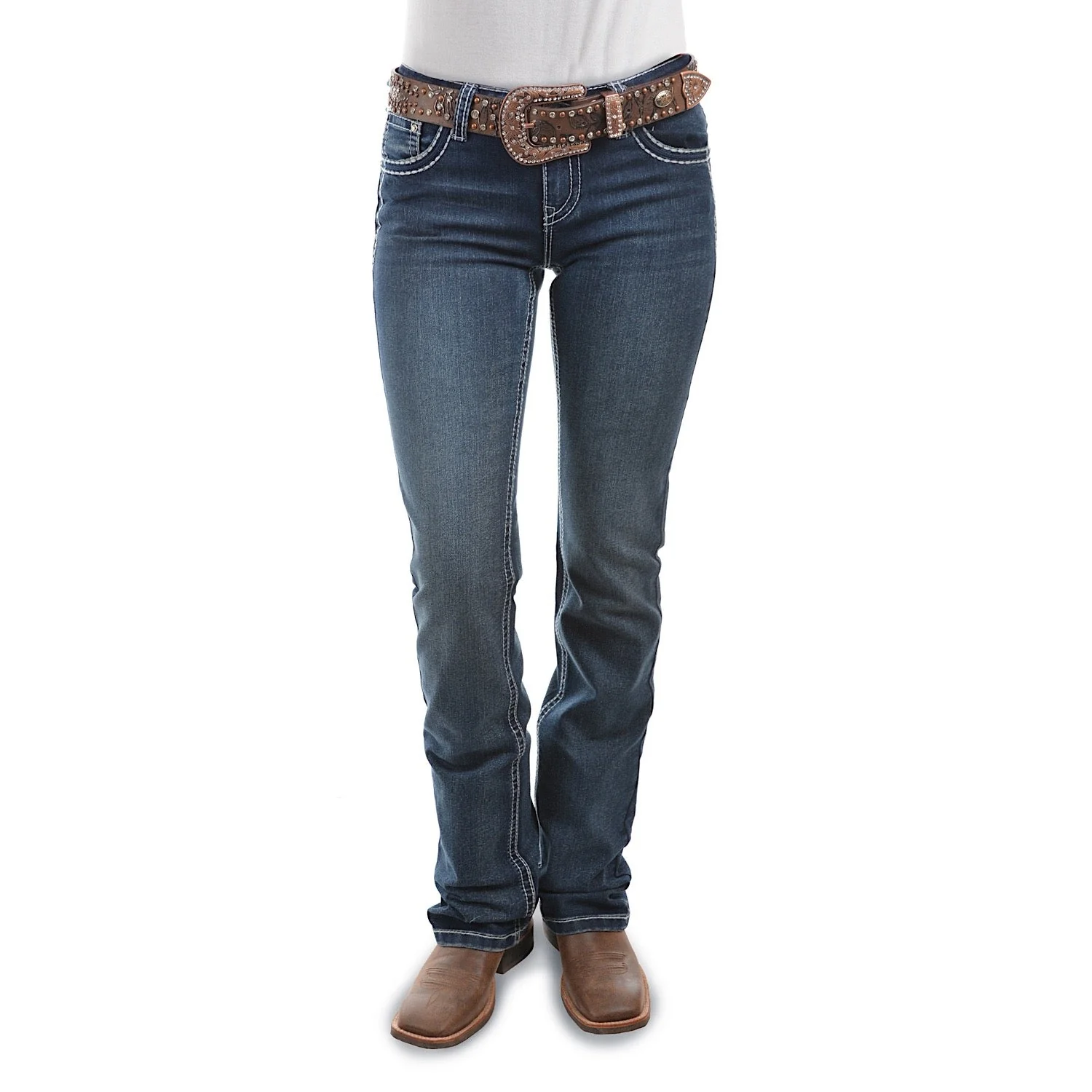 Pure Western Women's Dakota Relaxed Rider Boot Cut Jean 36 Leg Midnight - Image 3