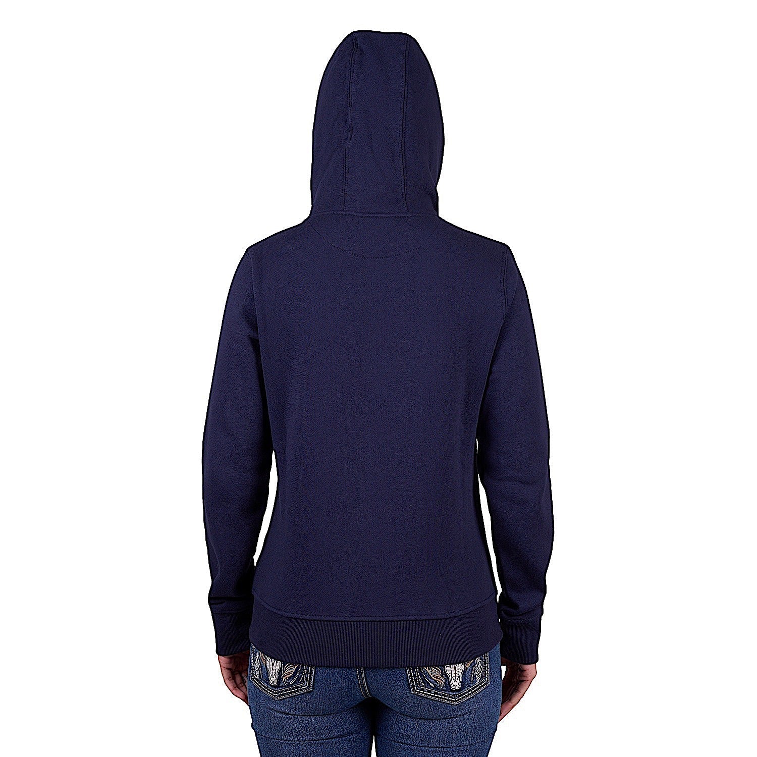 Pure Western Women's Edna Zip Through Hoodie - Navy - Image 3