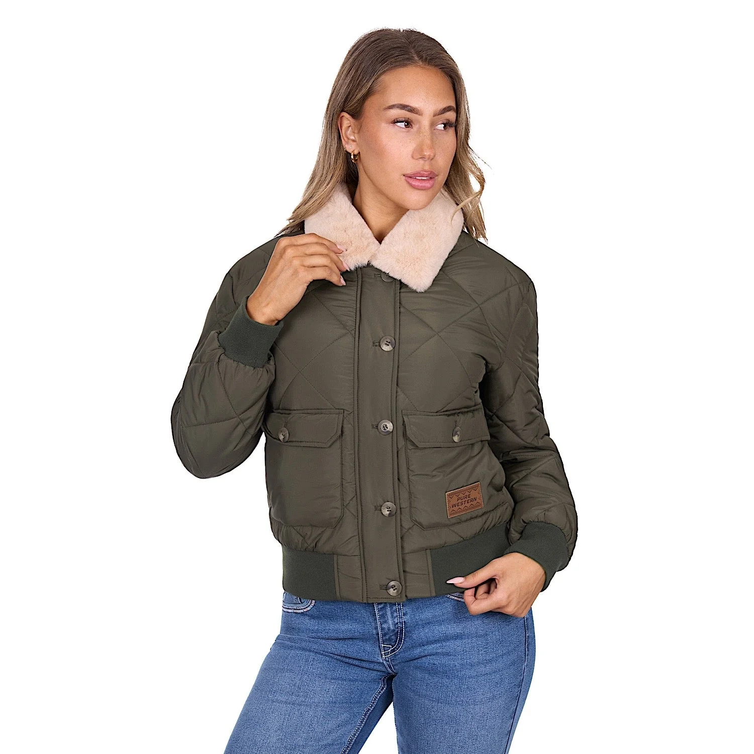 Pure Western Women's Emelia Jacket - Green - Image 2