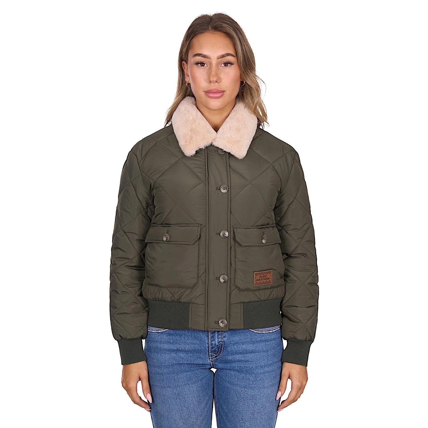 Pure Western Women's Emelia Jacket - Green - Image 3