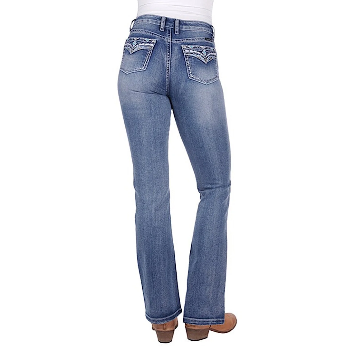 Pure Western Women's Jemma Hirise Boot Cut Jean 30 - Moonshine - Image 2