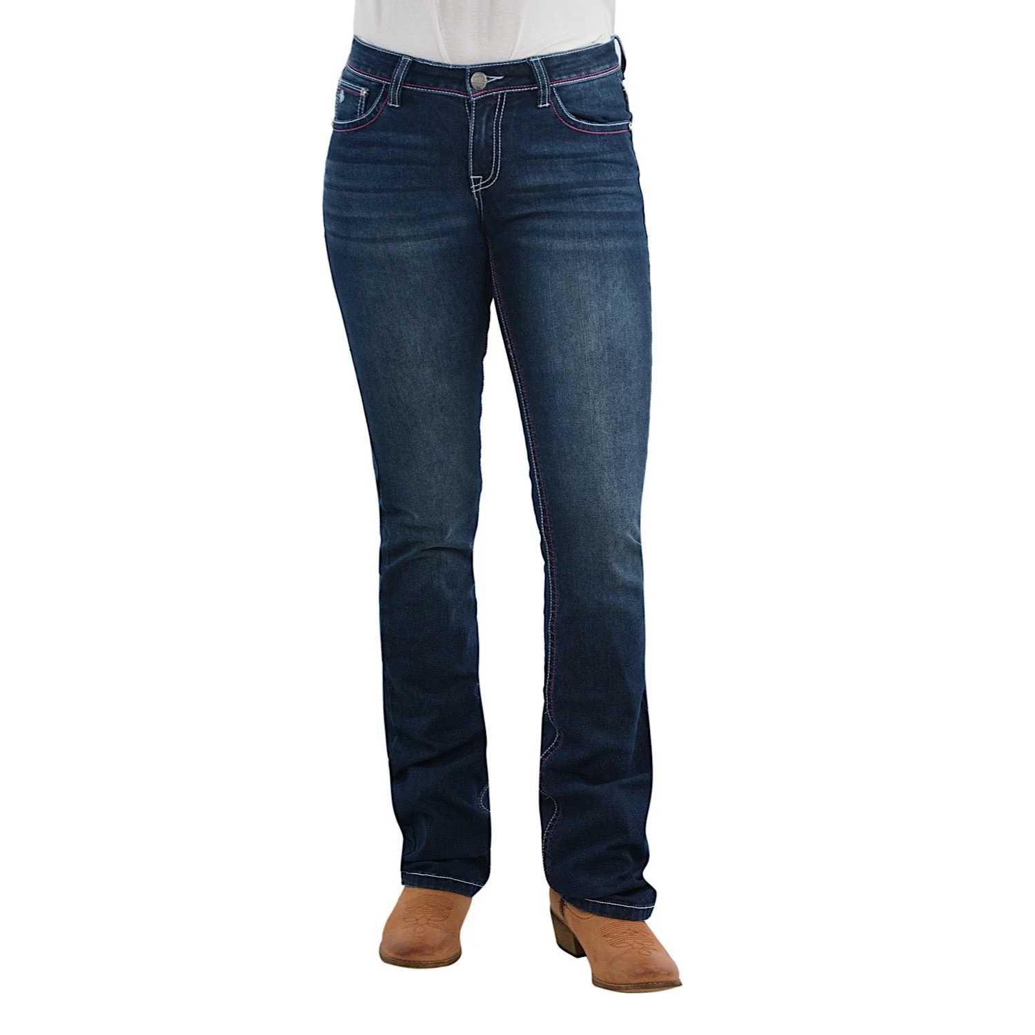 Pure Western Womens Jules Relaxed Rider Boot Cut Jean 36 Leg Twilight - Image 3