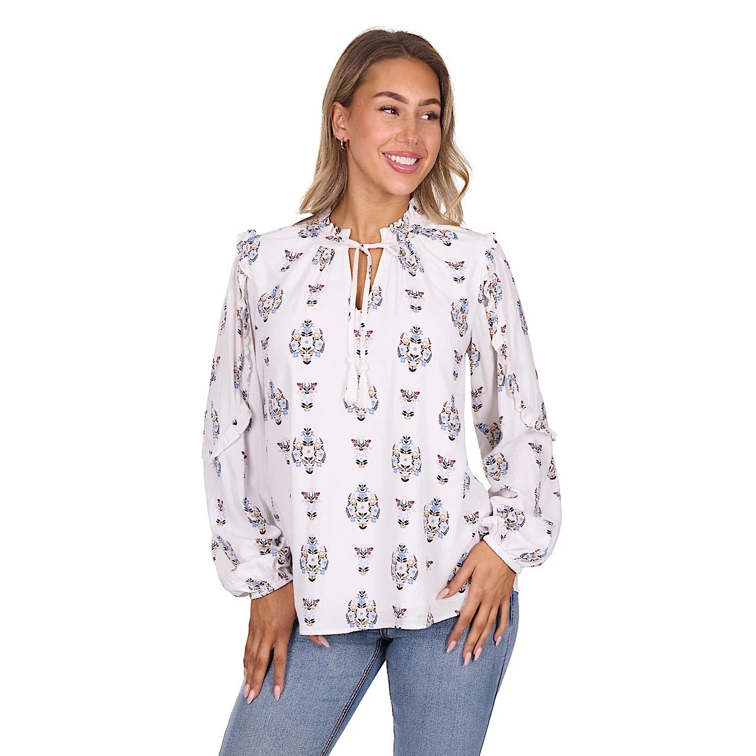 Pure Western Women's Keeley Blouse - Ivory