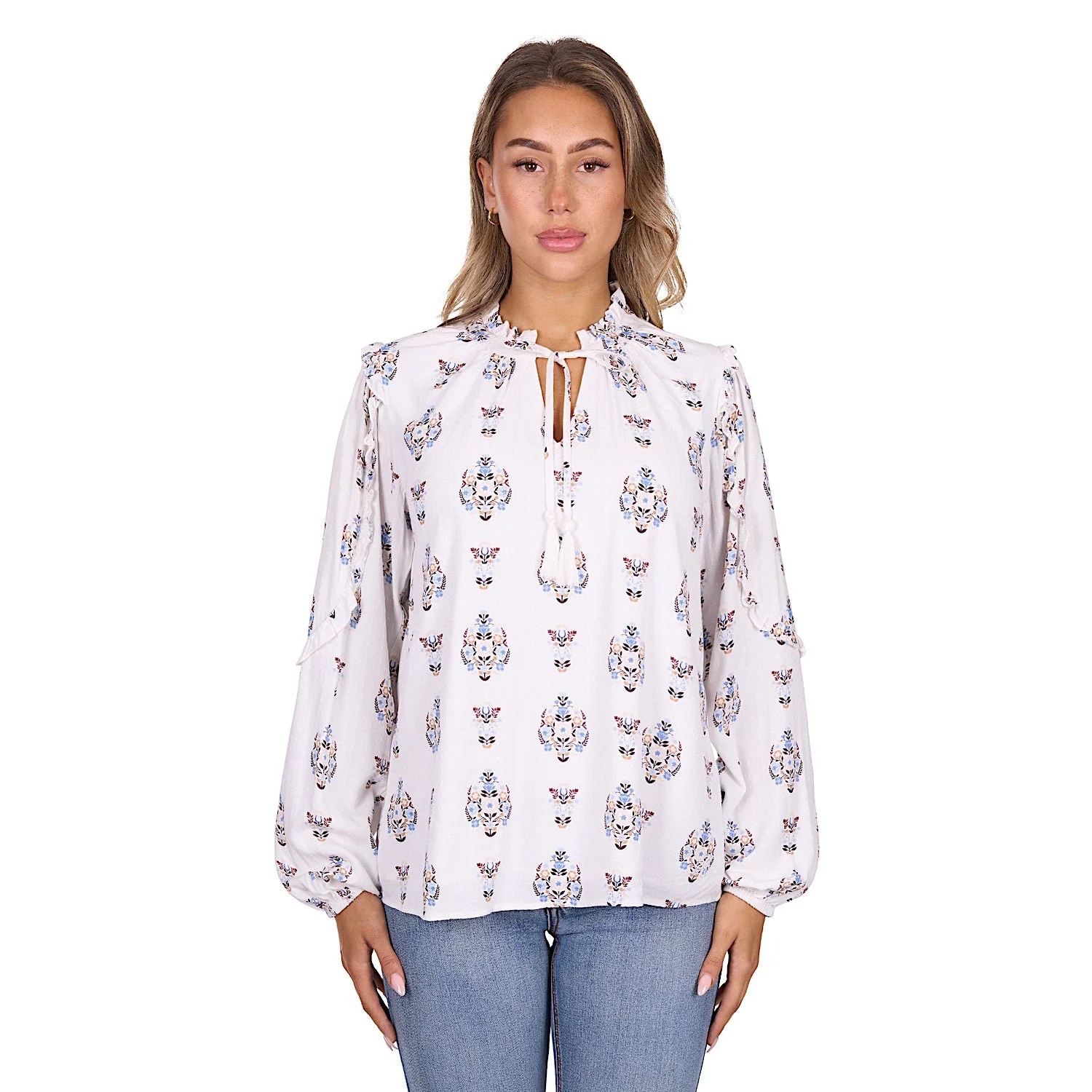 Pure Western Women's Keeley Blouse - Ivory - Image 2
