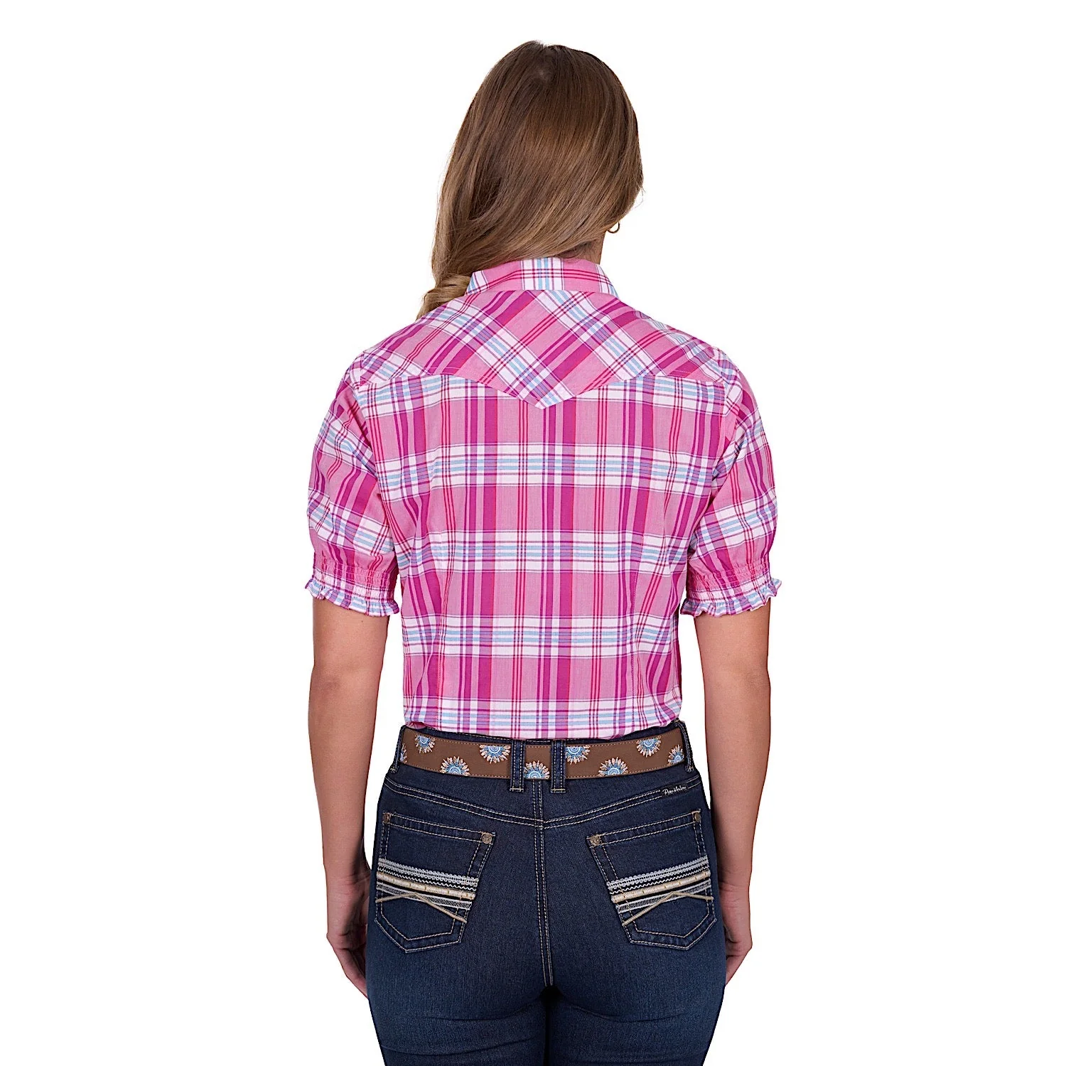 Pure Western Women's Leni Short Sleeve Shirt - Pink - Image 3