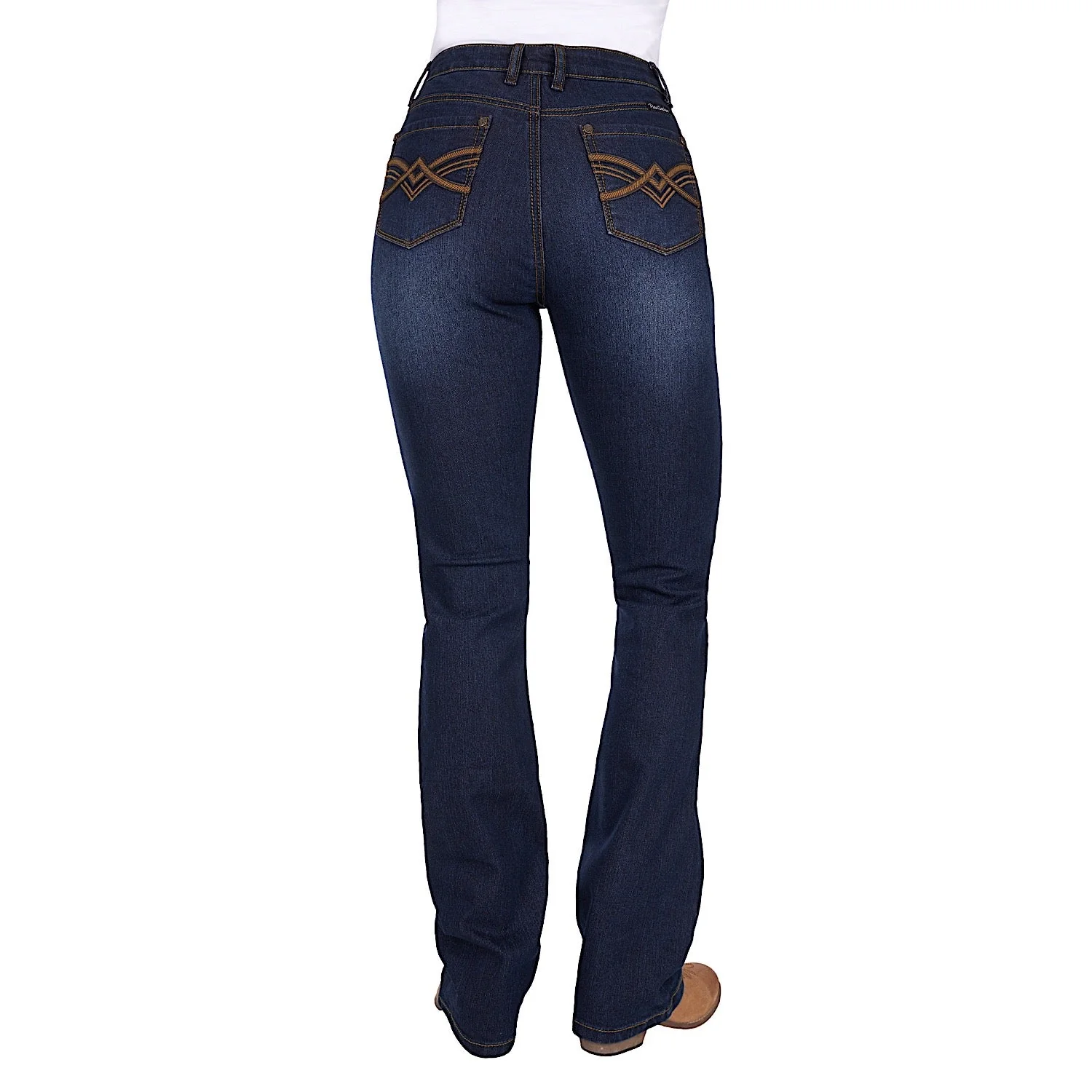Pure Western Women's Nova High Rise Boot Cut Jean 34L - Dark Ink