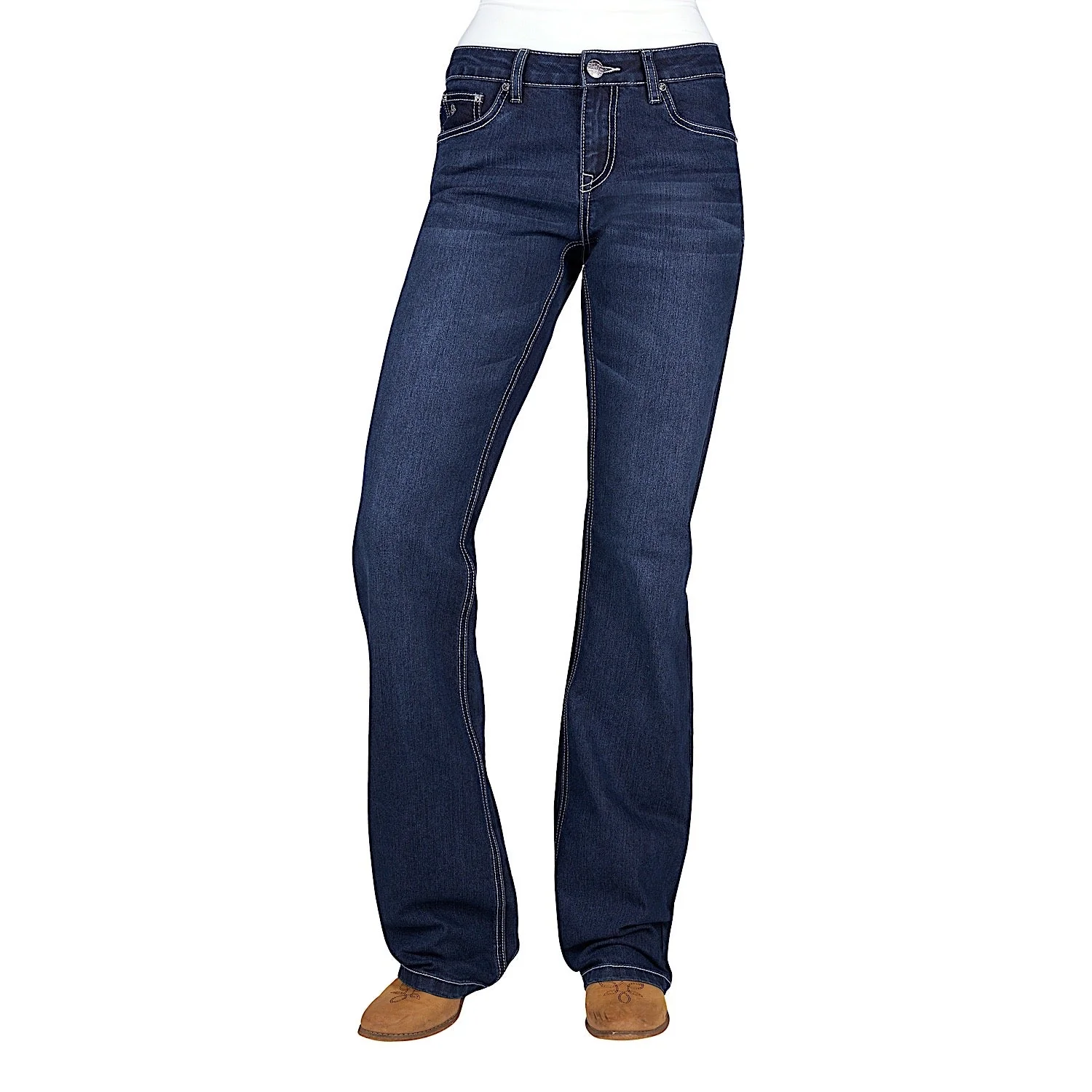 Pure Western Women's Pia Relaxed Rider Jean 36" Leg - Midnight - Image 2