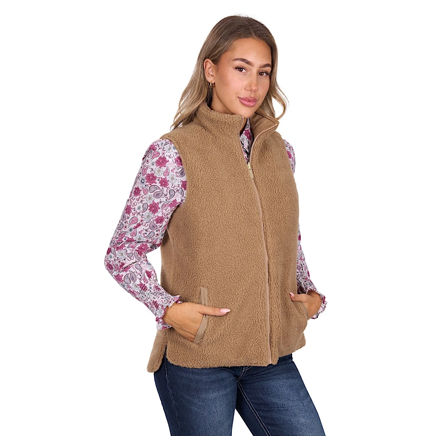Pure Western Women's Sherri Reversible Vest - Tan - Image 5