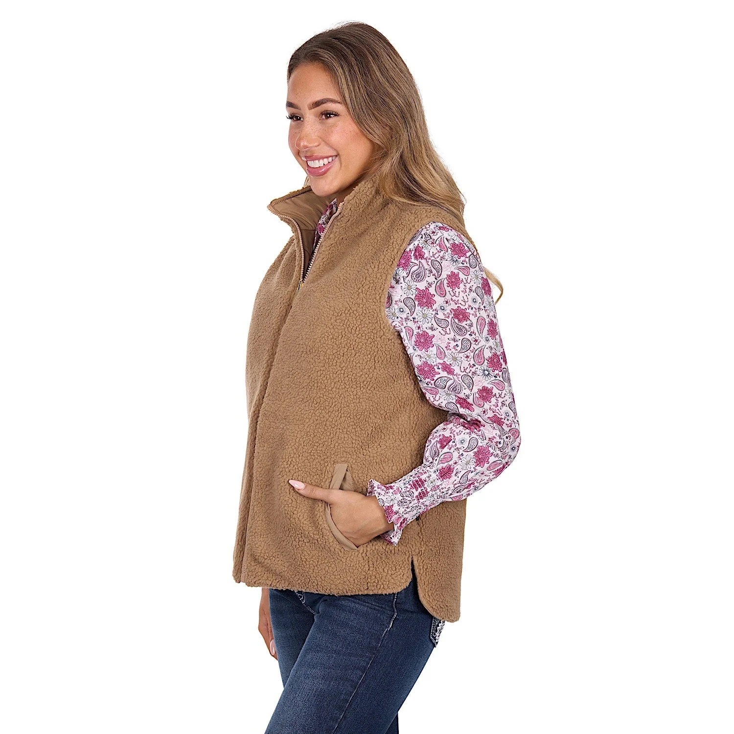 Pure Western Women's Sherri Reversible Vest - Tan - Image 7