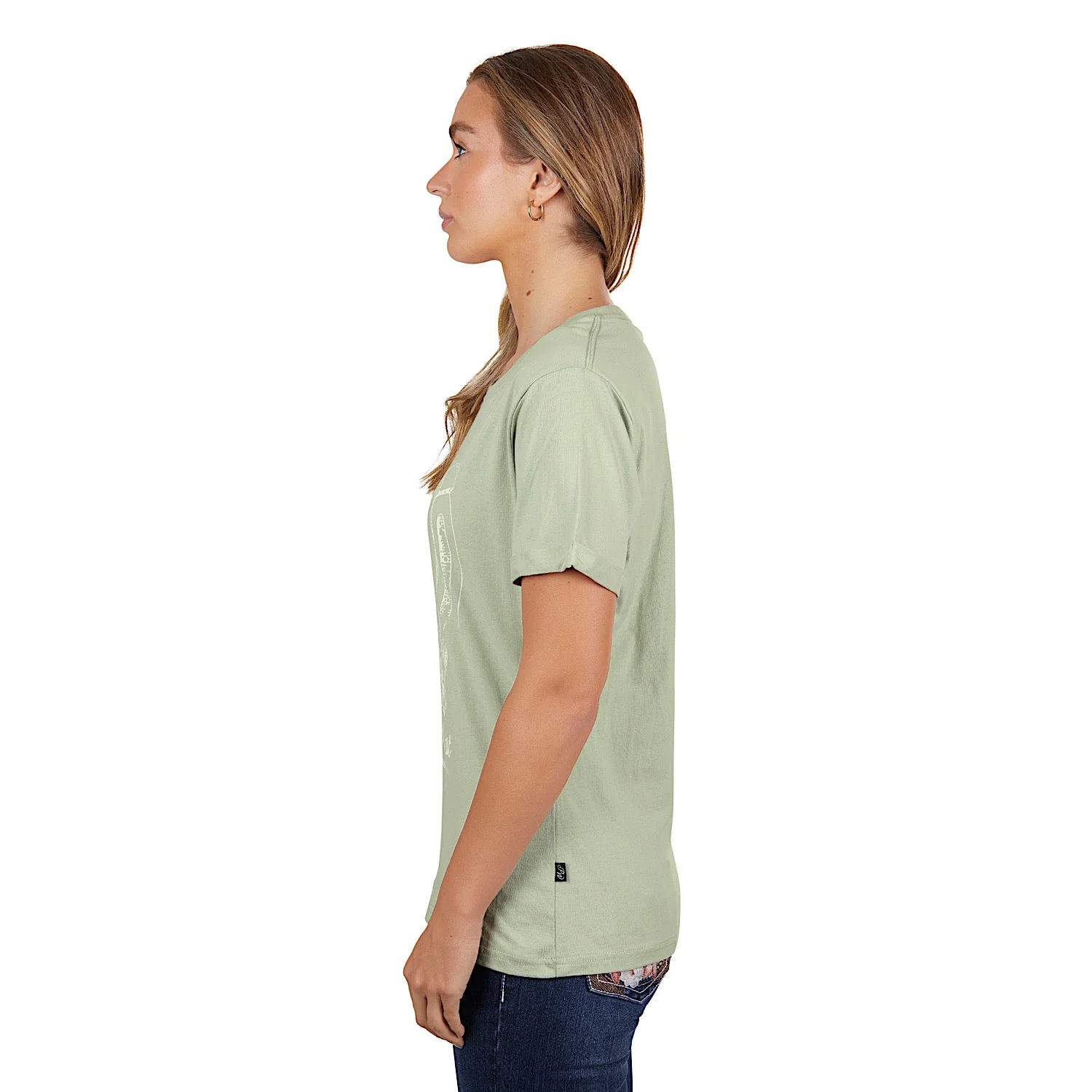 Pure Western Women's Skylar Tee Green - Image 4