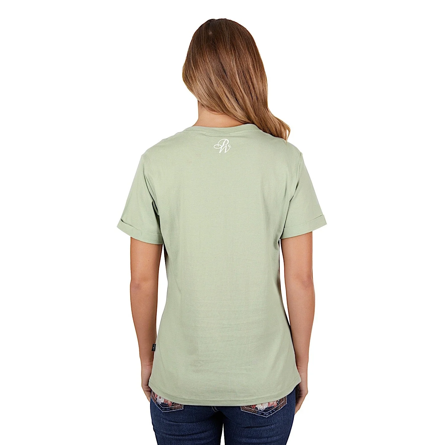Pure Western Women's Skylar Tee Green - Image 5