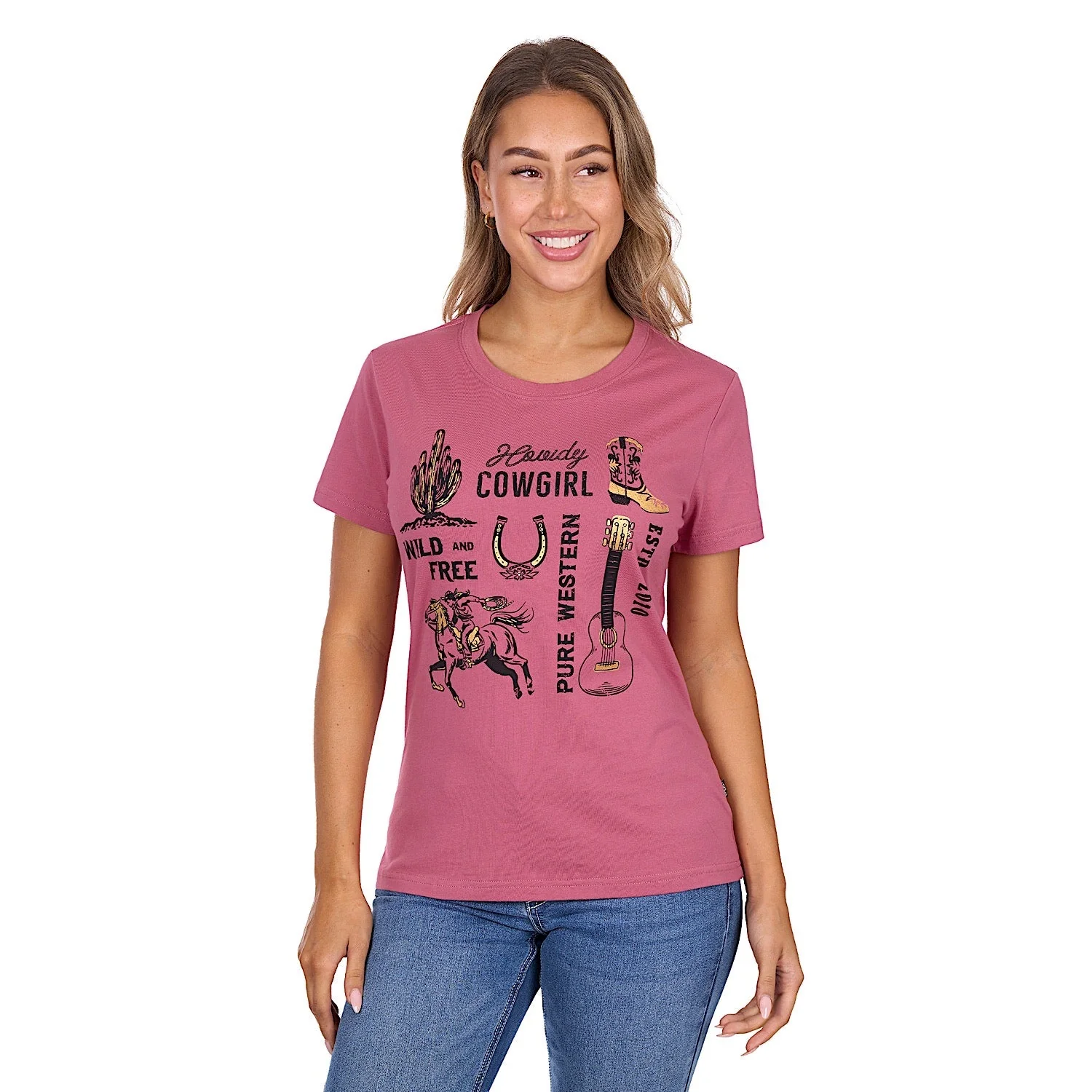 Pure Western Women's Trinity T-Shirt - Raspberry