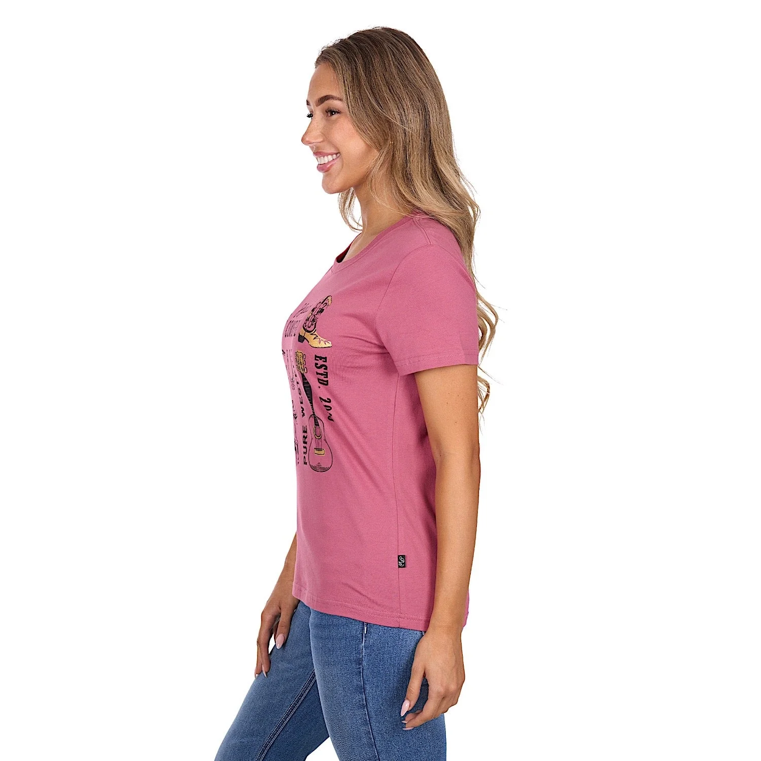 Pure Western Women's Trinity T-Shirt - Raspberry - Image 2