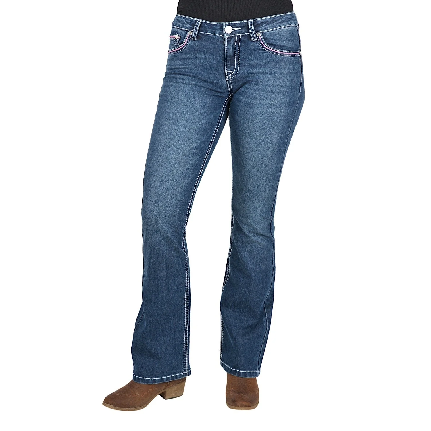 Pure Western Women's Willa Boot Cut Jean 32" Leg Evening Sky - Image 2