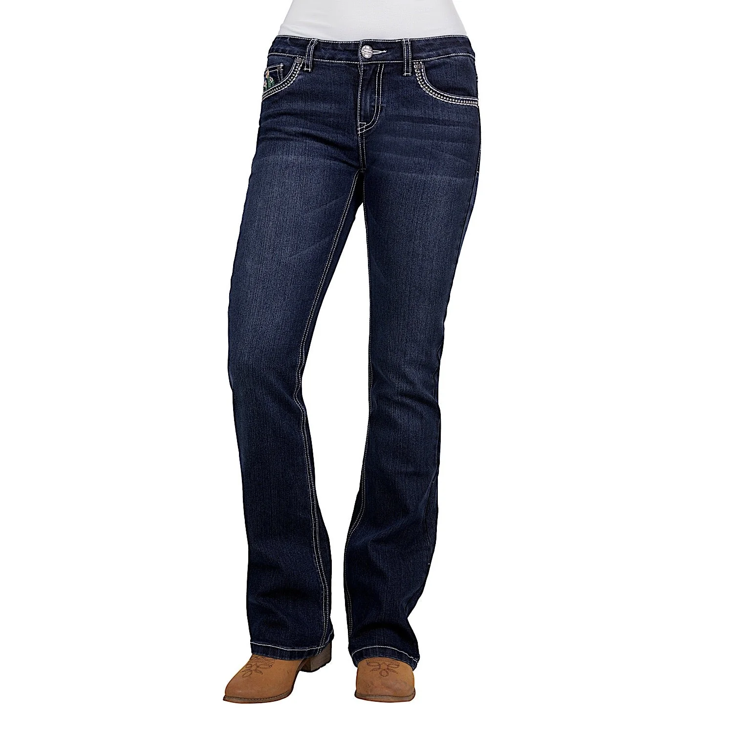 Pure Western Women's Zoe Boot Cut Jean 34L Midnight - Image 2