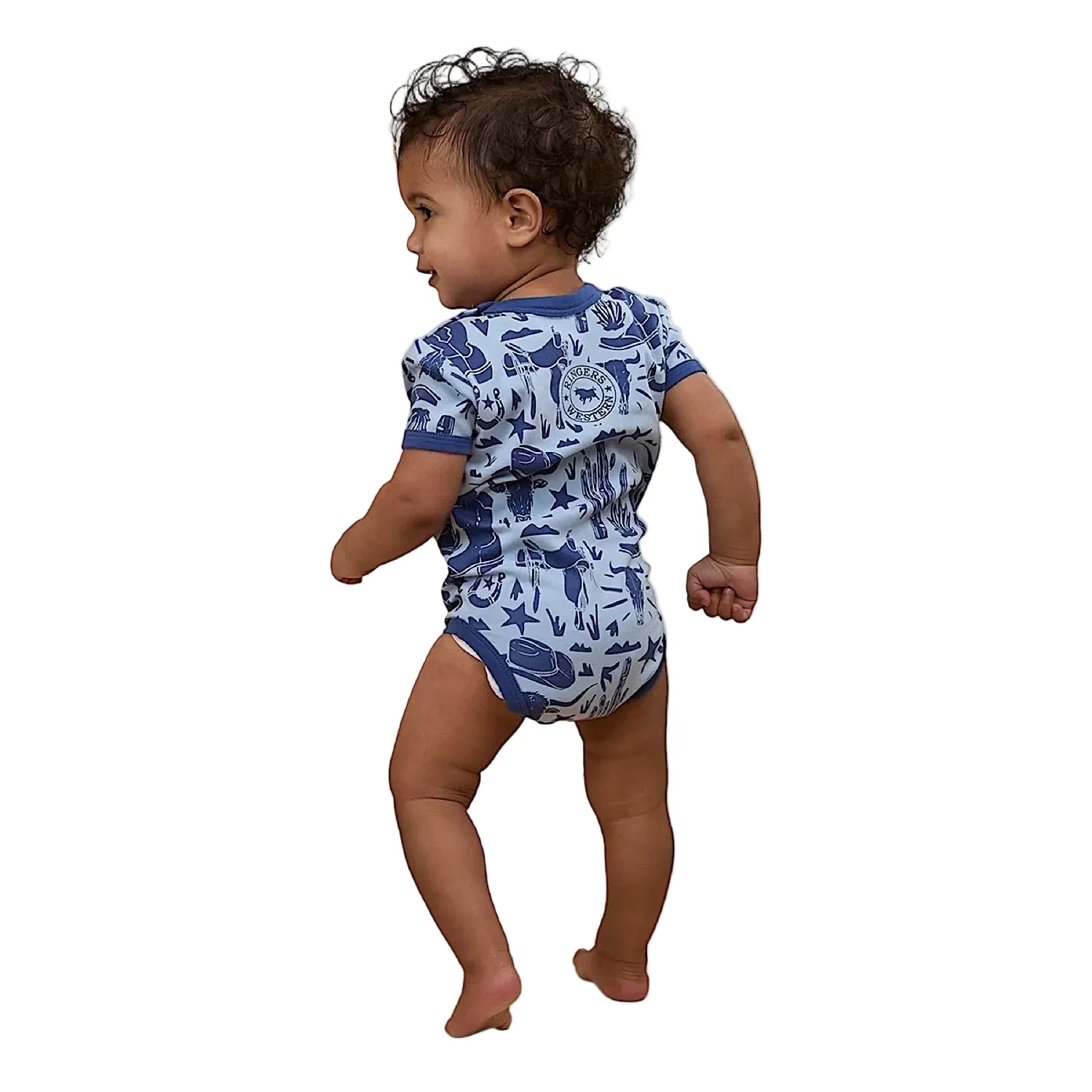 Ringers Western Babies Boot Scootin SS Romper - Dusk - Image 2