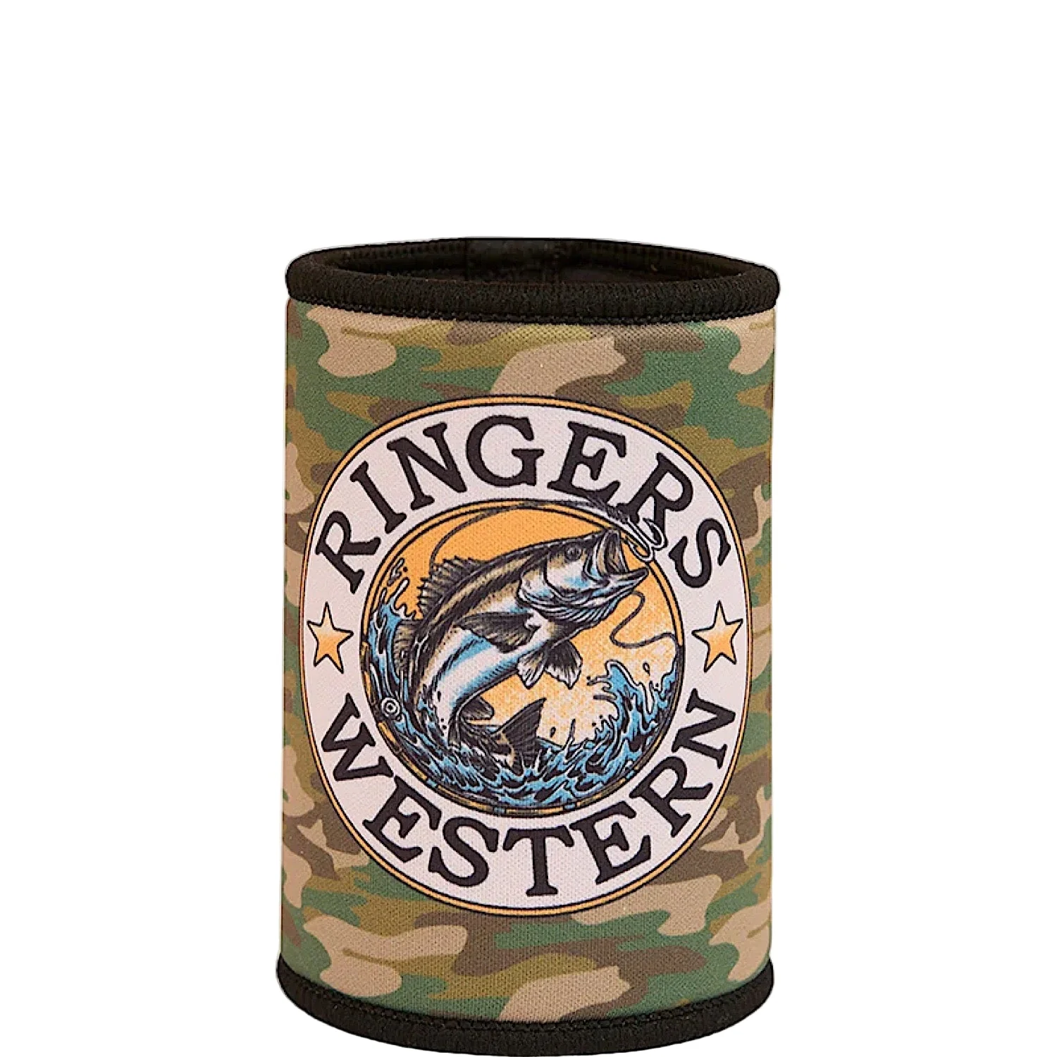 Ringers Western Buckin Barra Stubby Cooler - Camo