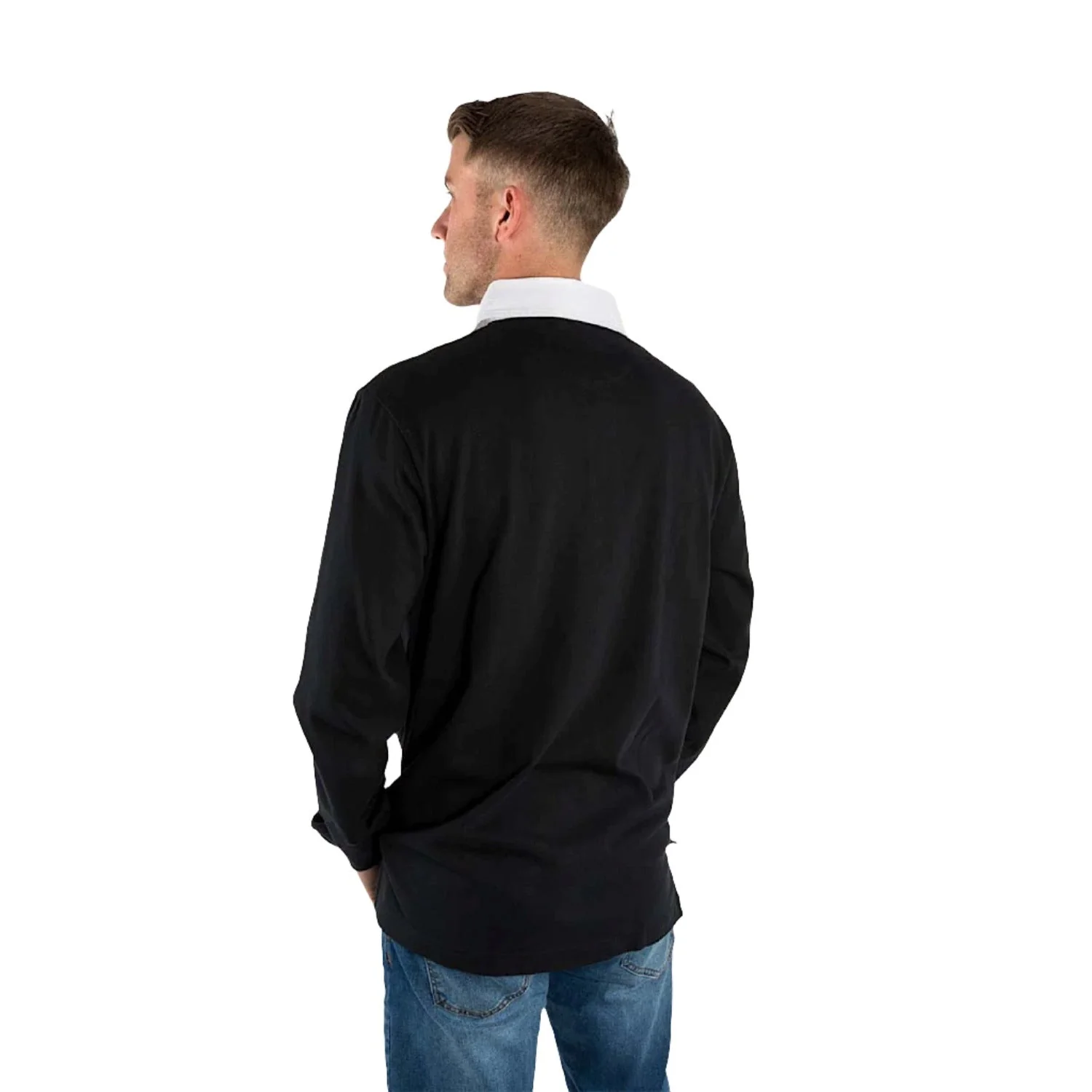 Ringers Western Men's Burton Rugby Jersey - Black/White - Image 6