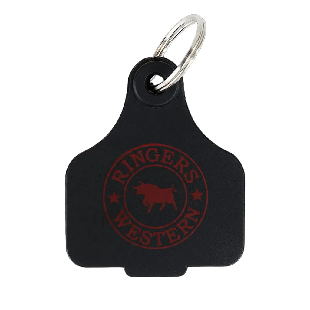 Ringers Western Cattle Tag - Black/Red