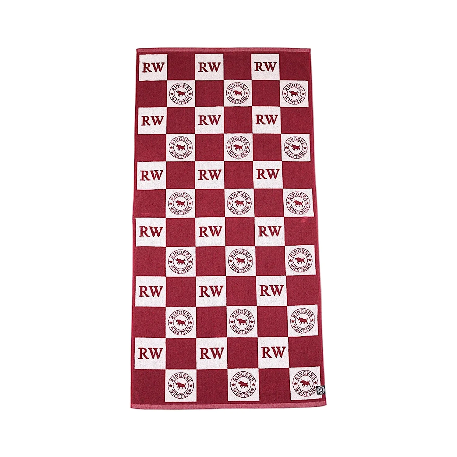 Ringers Western Check Cotton Jacquard Towel - Burgundy