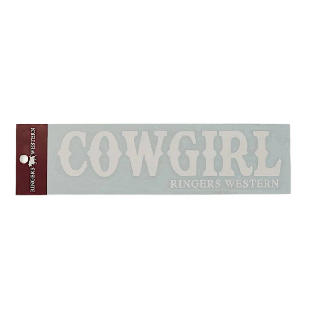 Ringers Western Cowgirl Die Cut Sticker - White