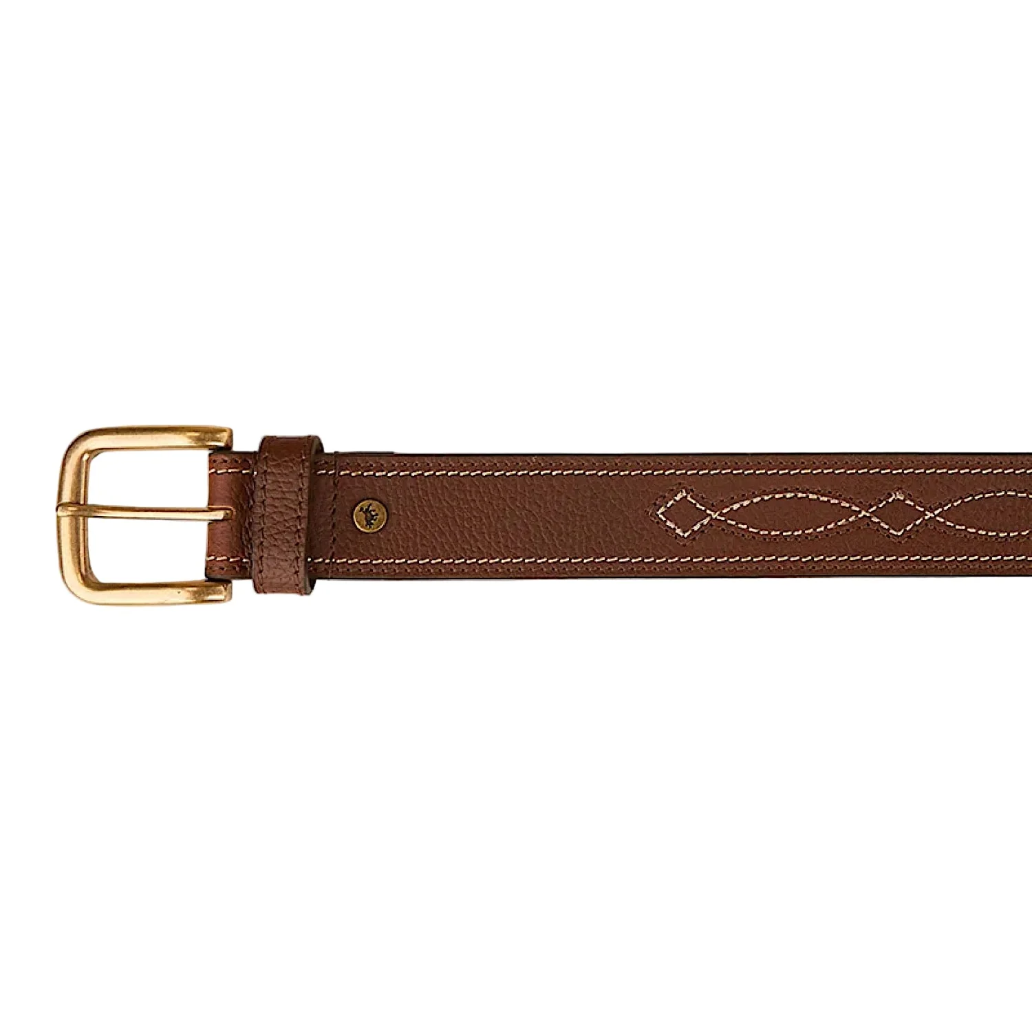 Ringers Western Crossover Belt - Brown/Gold - Image 2