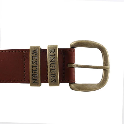 Ringers Western James Belt - Tawny Brown / Gold - Image 2