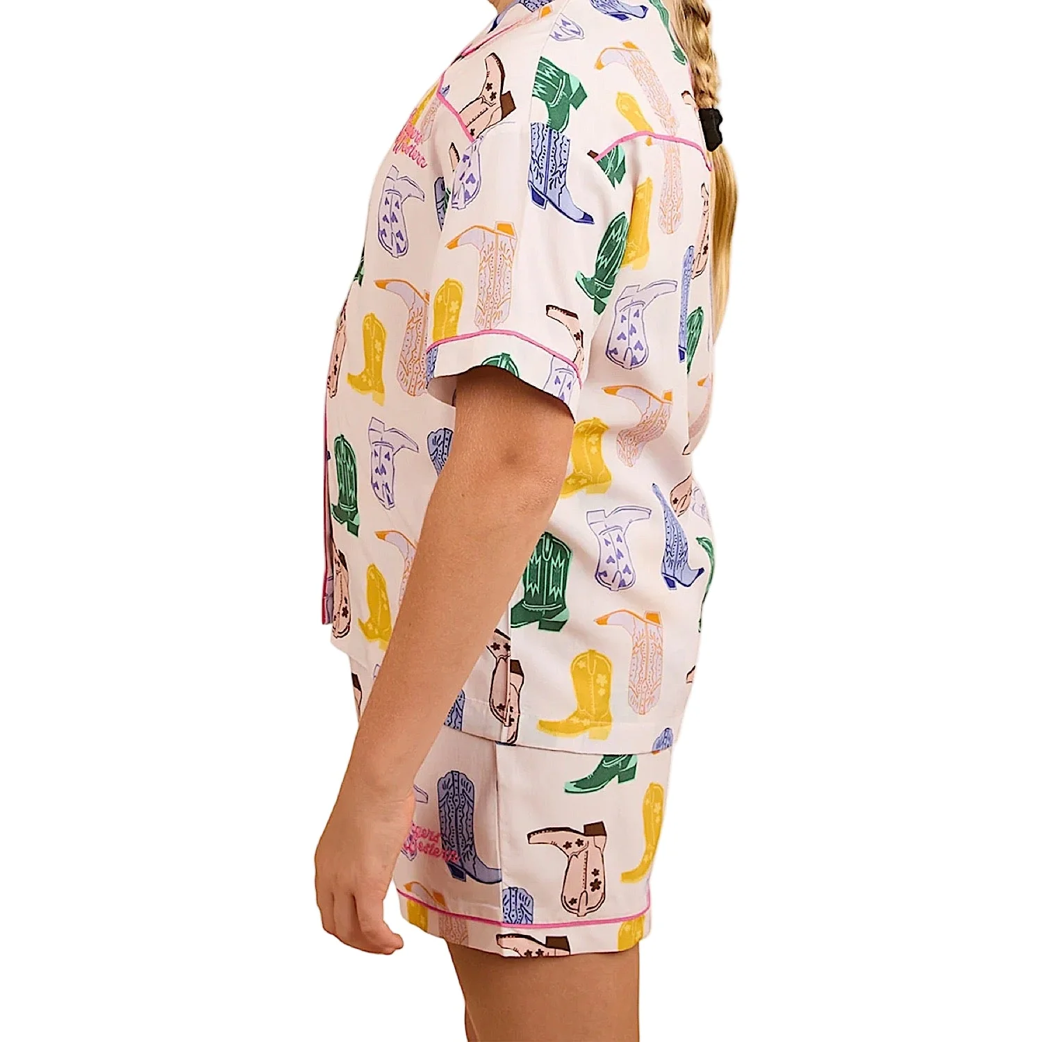 Ringers Western Kid's Bianca Short Pyjama Set - Barely Pink - Image 3