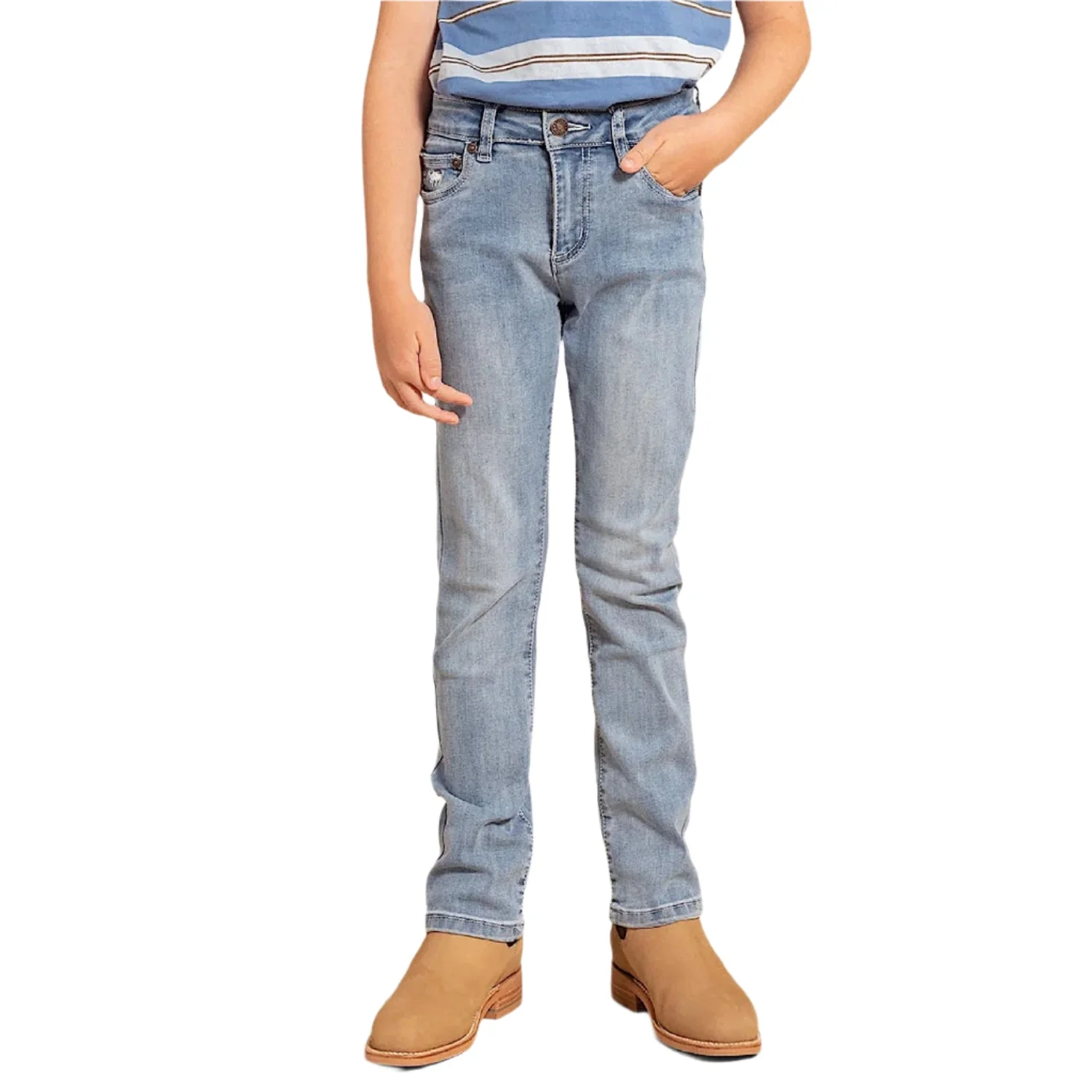 Ringers Western Kid's Joey Cowgirl Jean - Light Blue - Image 2