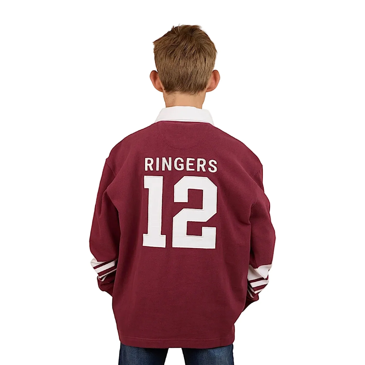 Ringers Western Kid's Footy Roo Rugby Jersey - Burgundy - Image 4