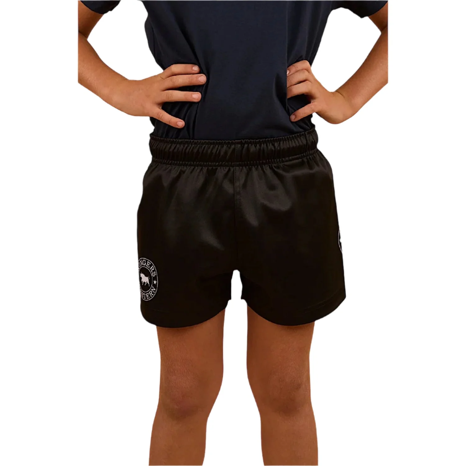 Ringers Western Kid's Footy Short - Black - Image 2