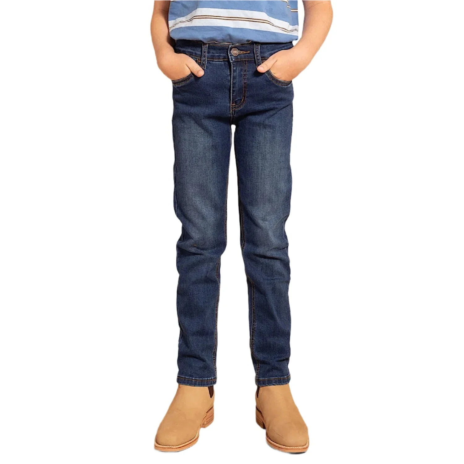 Ringers Western Kid's Junior Jeans - Classic Blue - Image 2